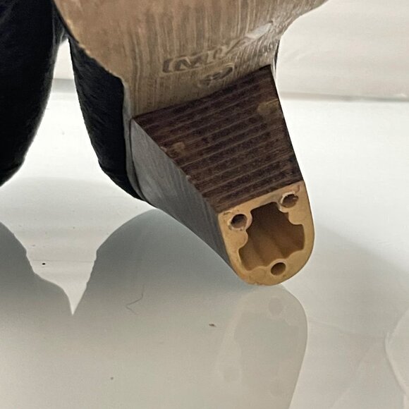 MIA Women's Black Faux Suede Lace Up Chunky Heel Ankle Booties Size 9 - Picture 9 of 10